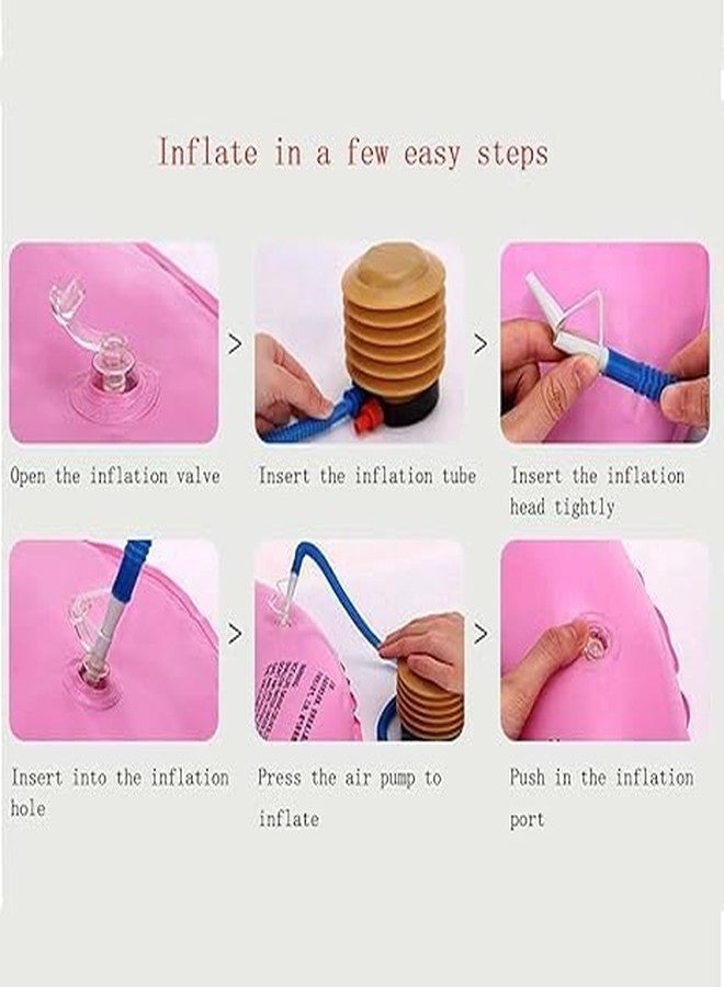shoasite for with Manual Pump Baby Safe Anti-flip Inflatable Floats for Kids Accessories for Pool Ring Baby Float - Image 5